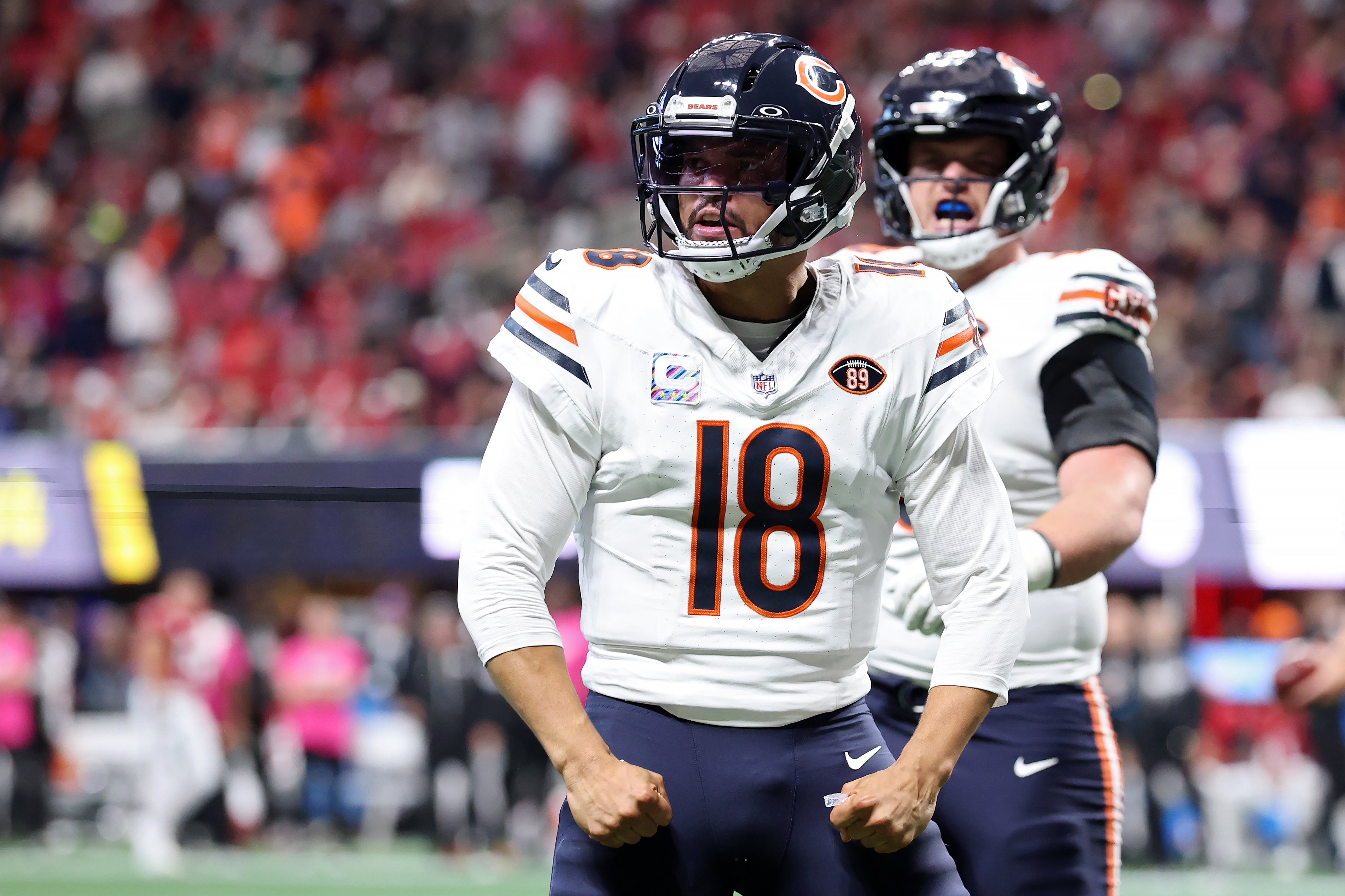 Bears QB Caleb Williams completes first 12 passes in 1st game back from injury